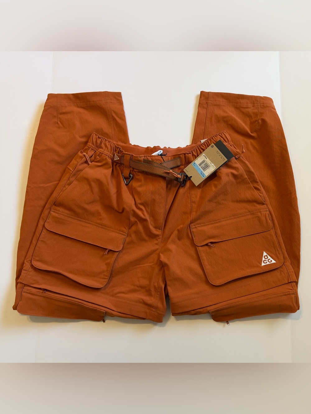 Women’s Cargo Pants turns into shorts- Rust Orange